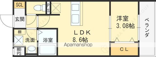 AILE東中浜の間取り写真