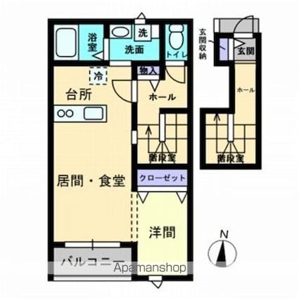 Ｂｅｌｌｅ　Ｌｅａｄ朝生田[1LDK/43.26m2]の間取図