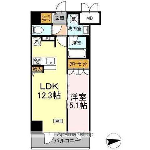 ＩＳ二十人町の間取り