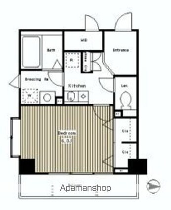 Ｃａｓａ　Ｌｕｃｉａ[1K/23.56m2]の間取図