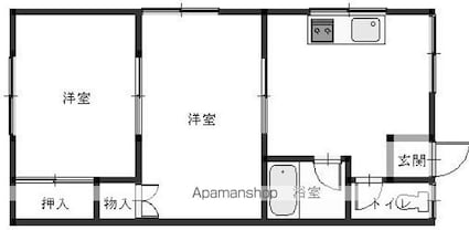 サバービアヨシヨＢ[2DK/41.4m2]の間取図