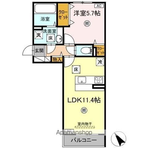 DーROOM Nの間取り写真
