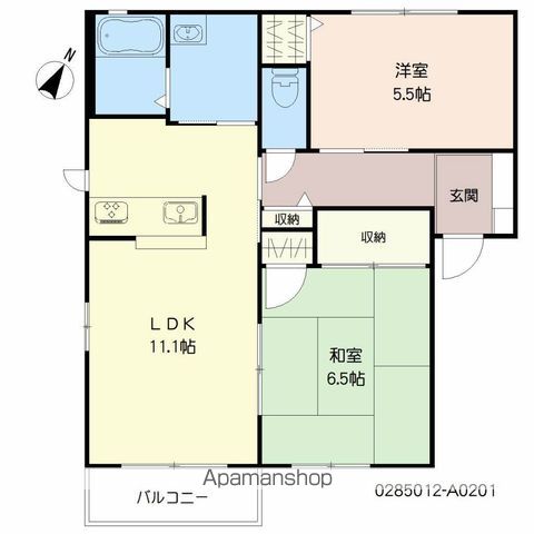 シャーメゾン A棟の間取り写真