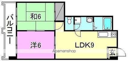 カサグランデ市坪[2LDK/34.8m2]の間取図