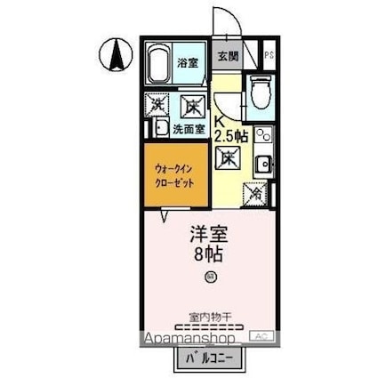 ルノン　Ａ棟[1K/30.03m2]の間取図