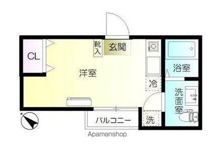 アーベイン南太田[1R/18.01m2]の間取図