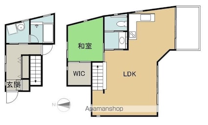 青木様・戸建テナント[1LDK/67m2]の間取図