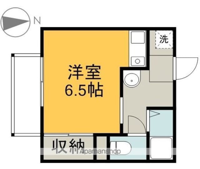 ビーライン広瀬[1R/21.71m2]の間取図