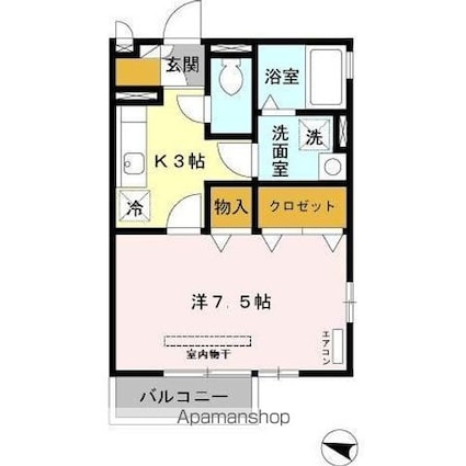 Ｔｏｍｏｒｒｏｗ　Ｈｏｕｓｅ[1K/29.44m2]の間取図