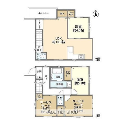 Ｋｏｌｅｔ片倉０８[2SLDK/84.66m2]の間取図