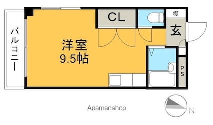 フェンネルハイツ[1R/23.12m2]の間取図
