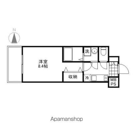 ｗｉｌｌＤｏ岡山駅西口[1K/26.85m2]の間取図