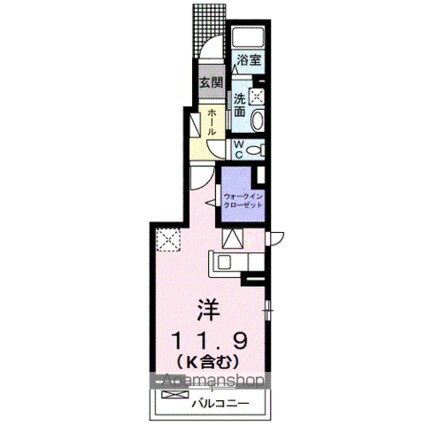愛媛県新居浜市中村松木１丁目[1R/32.94m2]の間取図
