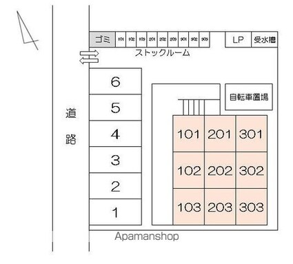 ノンニーナ蔦[1K/27.88m2]の配置図