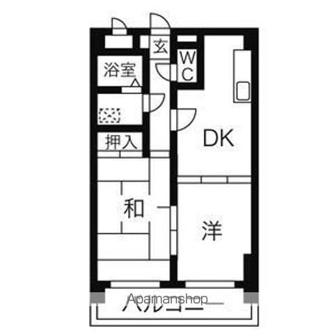 シャトー若葉の間取り写真