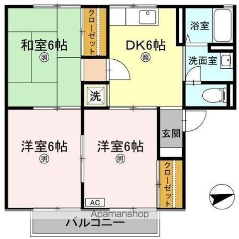 セジュールかもべの間取り写真