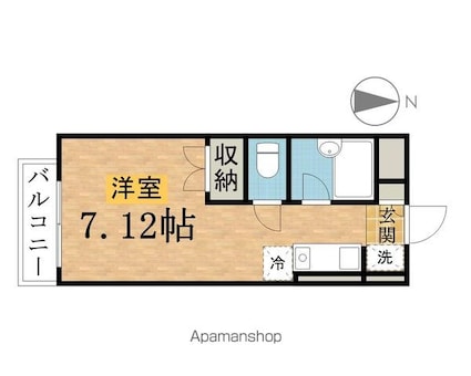 ハウスノースフィールド[1R/23.18m2]の間取図