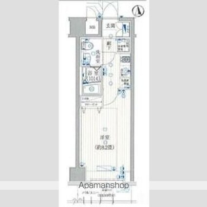 ヴェルステージ秋葉原ＥＡＳＴ[1K/25.5m2]の間取図