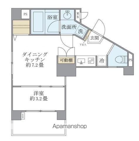 アールプライム大手町の間取り写真