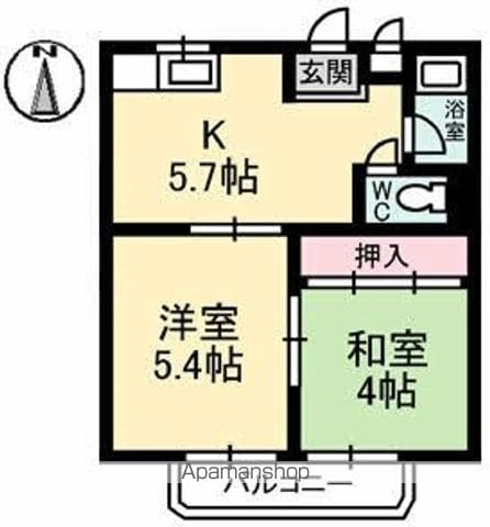 マンションフクミの間取り写真