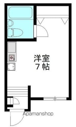 ハイツカサイ[1R/19m2]の間取図