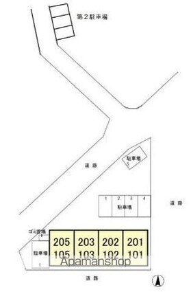 ＡＰーＡＫⅠ[1DK/29.44m2]の配置図