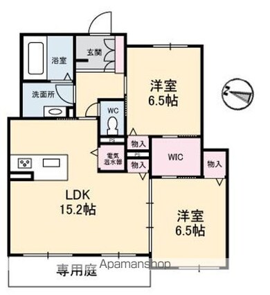 パルク庚午南[2LDK/67.14m2]の間取図