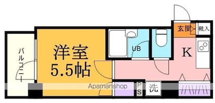東京都文京区湯島３丁目[1K/21.29m2]の間取図