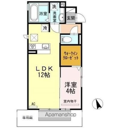 Ｃａｌｍ　Ｌｉｆｅ[1LDK/40.85m2]の間取図