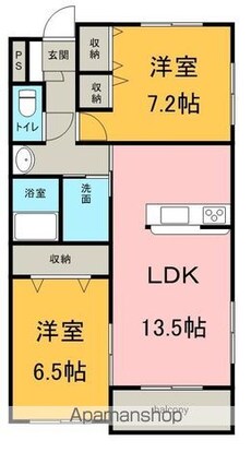 エバーラスティング[2LDK/64.95m2]の間取図