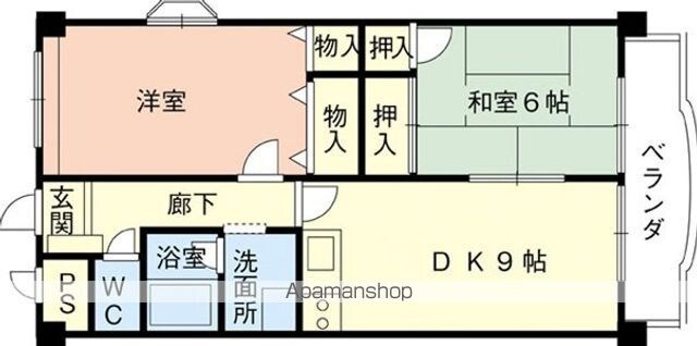 アヴァンセ２１[2LDK/54m2]の間取図