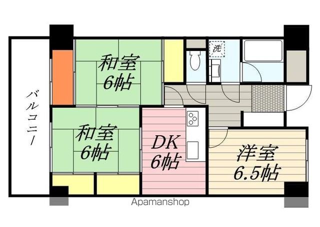 【シャンボール大名Ａ棟の間取り】