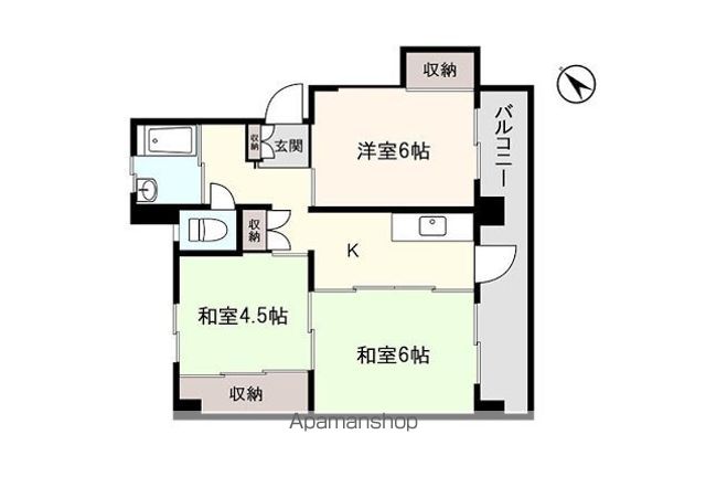 アシスト第2秋田マンションの間取り写真