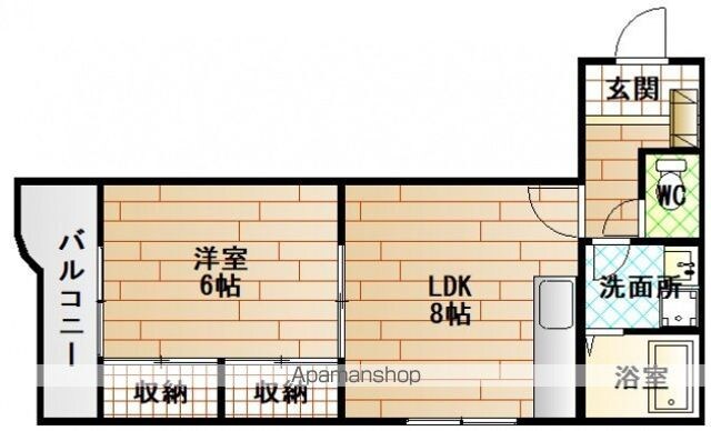谷本レジデンス[1LDK/35.2m2]の間取図