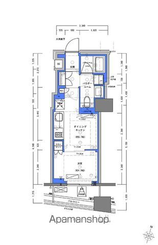 【ディームス大手町ノースの間取り】