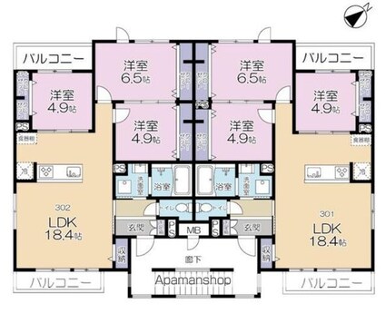 （仮称）流山ＰＪ工事[3LDK/75.09m2]の間取図