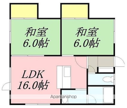 ＷＩＳＤＯＭ　ＨＯＵＳＥ[2LDK/58.9m2]の間取図