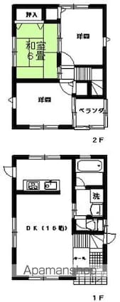 飯野ハイツⅢＢタイプ[3LDK/75.63m2]の間取図
