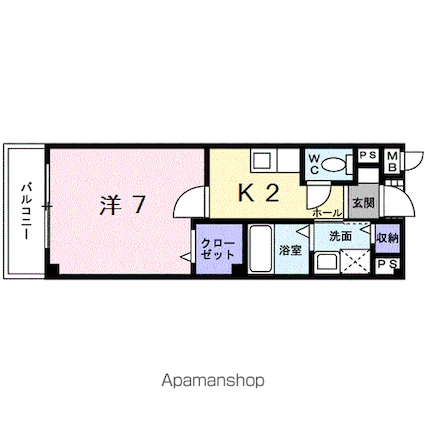 ラック　ペーシュ[1K/25.25m2]の間取図