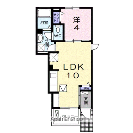 ＣＲＥＶＩＡ[1LDK/32.44m2]の間取図