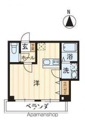ファミール宮内[1K/28m2]の間取図