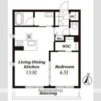 風香錦町[2LDK/63.12m2]の間取図