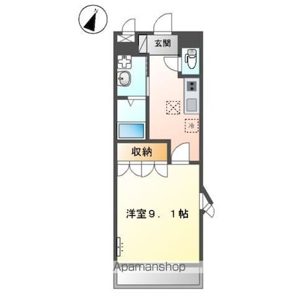エトワール・リッツ[1K/31.02m2]の間取図