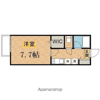 ソレイユ大塚[1K/24.57m2]の間取図