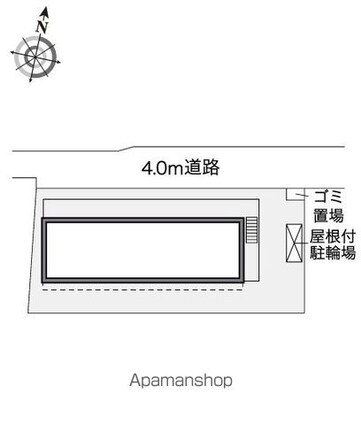 レオパレスアイリス[1K/20.28m2]の配置図