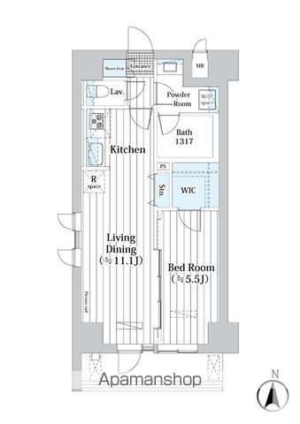 【墨田区横川のマンションの間取り】