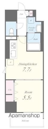 エスポワール登戸[1DK/35.47m2]の間取図