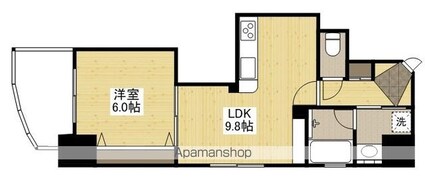 広島県広島市中区舟入中町[1LDK/38.92m2]の間取図