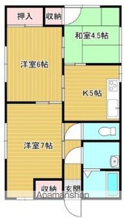 近藤住宅　２[3K/49.68m2]の間取図