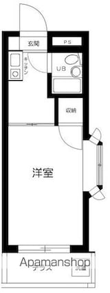 ハイタウン駒沢公園[1K/16.5m2]の間取図